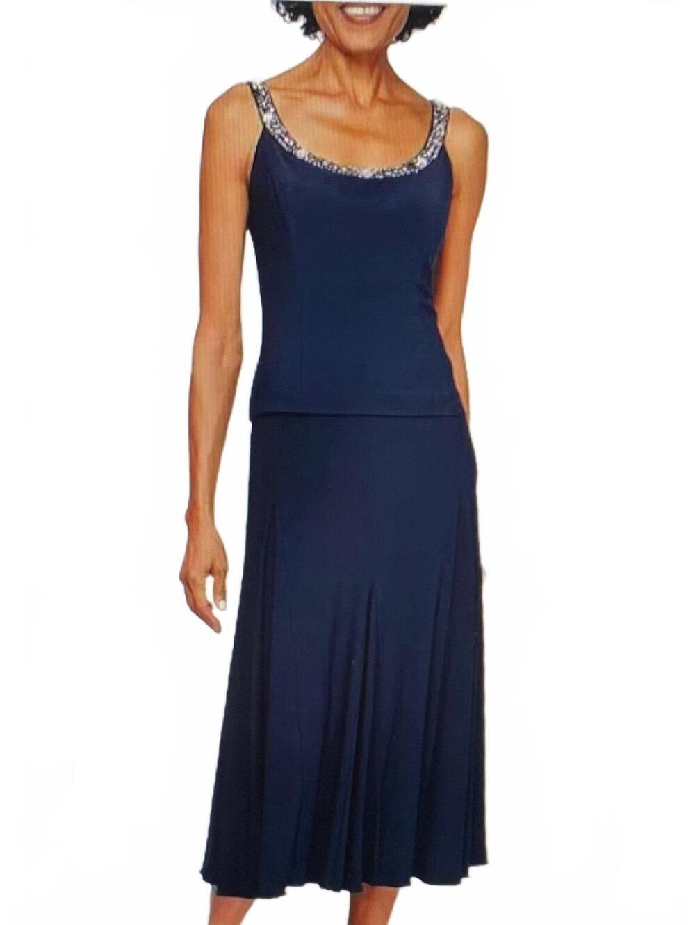 Alex Evenings Beaded Dress & Jacket Size 8